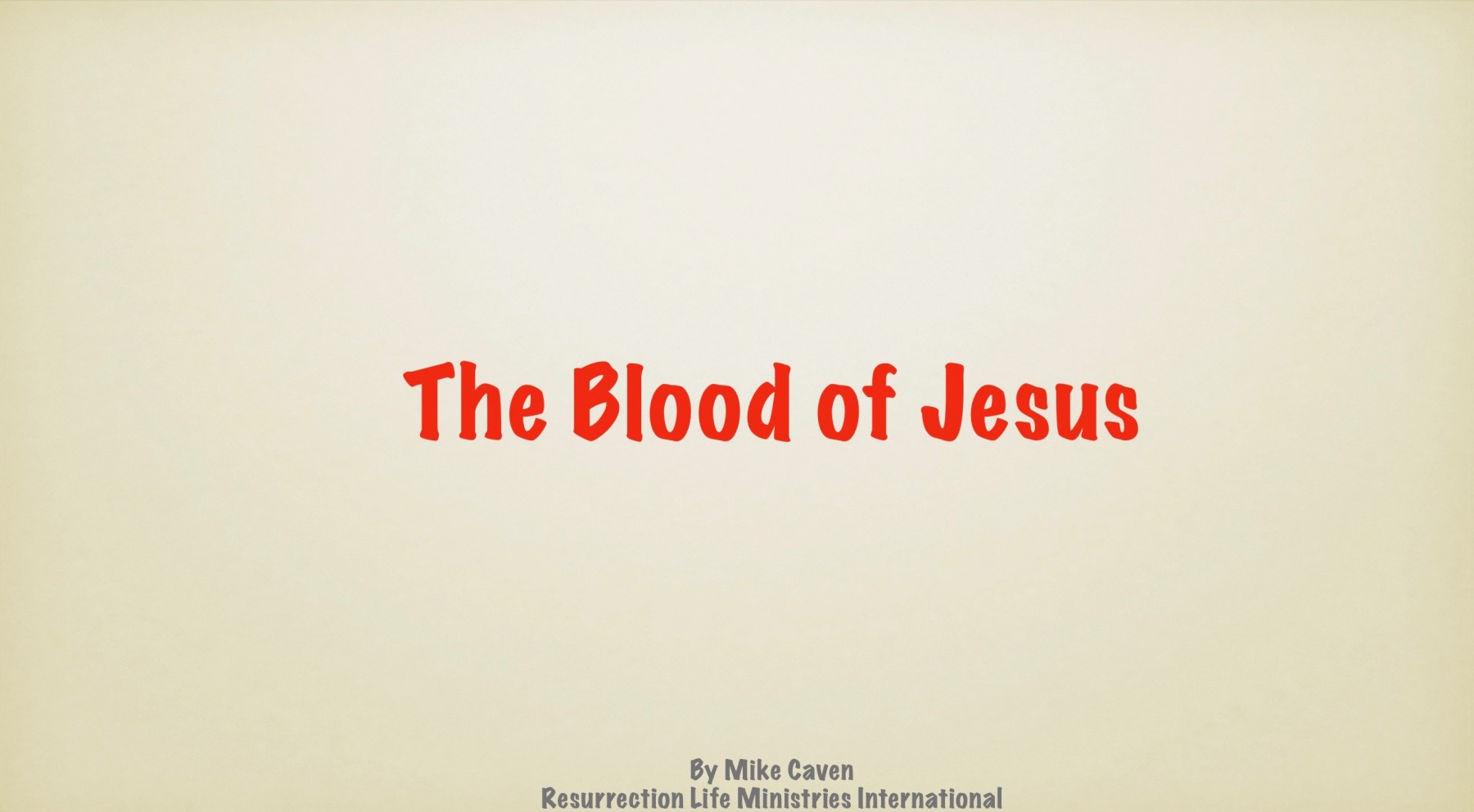 The Blood Of Jesus | Restore Purity